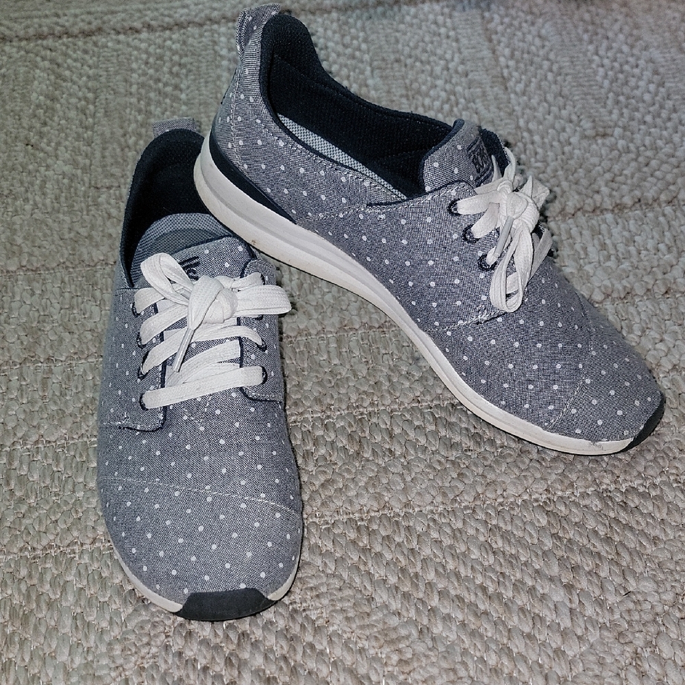 BOBS from Skechers Denim Blue Polka Dot Sneakers
